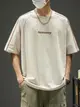 男士短袖t恤潮牌寬松230g重磅復古拼接體恤夏季日系簡約半袖衣服