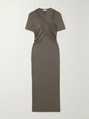 [NANUSHKA] NANUSHKA - + Net Sustain Jannet Convertible Draped Recycled-jersey Maxi Dress - Gray - x small x small Gray