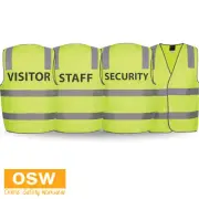 HIVIS D+N Safety Vest Print (Security/ Staff/ Visitor) Industry Classic Fit 6DNS