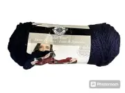 1 Skein Loops & Threads Select Wool Yarn 7oz/124yd. color Navy , New