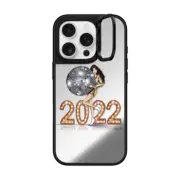 iPhone 16 Pro Mirror Ring Stand Case MagSafe Compatible Happy New Year (Disco Girl Illustration)