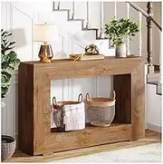 Console Table, Entryway Console Table with Storage, Hallway Accent Table for Living Room(Light Brown)