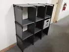 9 Cube DIY Storage Shelves Open Bookshelf Closet Organizer Rack Cabinet Black