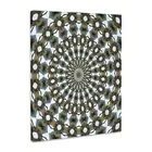 Zentangle Tribal Monochrome Mandala - Magenta Pink, Museum Grade Canvas Wrap
