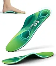 Orthotic Insoles for Flat Feet, QBK Arch Support Inserts, Improve Plantar Fasciitis, Heel Spurs, Achilles tendonitis, Hallux Valgus, Metatarsal Massage Ball Insole XL