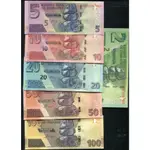 【套鈔】ZIMBABWE 辛巴威新版紙鈔一套6枚，(2019-20) $2-$100  ， 品相全新UNC