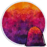 Dark Watercolor Smash Art Beach Towel