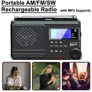 Portable AM FM SW Bluetooth Radio with MP3 &3.5mm Headphone Jack Rechargeable