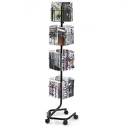VEVOR Brochure Display Rack 32-Pocket Rotating Literature Display Stand 5 Wheels