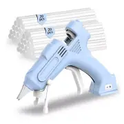 Cordless Hot Melt Glue Gun,Rechargeable Fast Preheating Mini Glue Gun Kit wit...