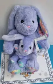 BUILD A BEAR Two BUNNY Rabbits Beans BUDDIES MINI Smallfrys BNWT PLUSH