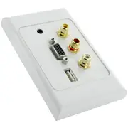 AV Wall Plate 3RCA + VGA + 3.5mm + USB for TV PC Computer Monitor