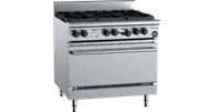 B+S Black Six Burner Oven Natural Gas