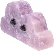 ERINGOGO Crystal Stone Cloud Statue Natural Amethyst Home Decor Figurine Unique Praying Gesture Design Crystal Sculpture for Table Shelf and Office Decoration