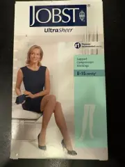 JOBST UltraSheer Support Compression Stockings 8-15 mmHg Beige Thigh Large