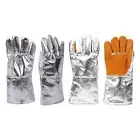 2pcs Aluminum Foil Heat Insulation Gloves Heat Insulation Gloves Multifunctional