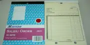 1000 Carbonless 2 part 5 9/16 x 8 7/16" Sales Order Invoice Receipt Book