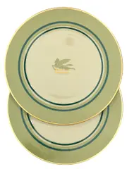 [Etro Home] Etro Home-Set Of 2 Placemats ⌀ 32 Cm Plates Verde-Unisex OS