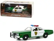 1/24 Greenlight 1975 Plymouth Fury Chickasaw County Sheriff White Green 84096