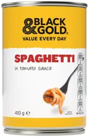 Black & Gold Tomato Sauce Spaghetti 410g x 12