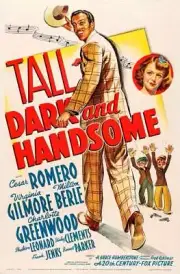 Tall poster DARK AND HANDSOME Cesar Romero &#10Virginia Gilmore 19- Old Photo
