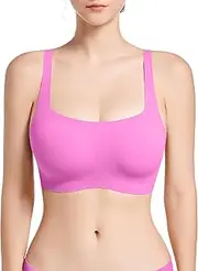[SHAPERX] Wireless Scoop Bras for Women Small to Plus Size Everyday Bra with Removable Pads