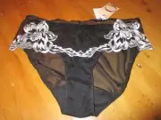 OROTON vivienne black brief embroidered no2 NWT 10 $44.95 buy 4+ post free!