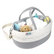 Extra Large Baby Diaper Caddy Organizer - Baby Basket Diaper Storage and Baby