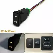 33mm 4-Pole 12V Push Button Switch w/ LED Light for Add-on Fog Light, Light Bar