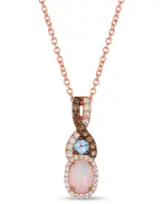 Le Vian 14K Rose Gold 0.80 ct. tw. Diamond & Opal Pendant