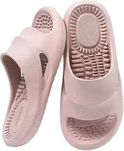 [HMWEB] Massage Slippers Women Men Sandals Open Toe Shower Shoes Summer House Slippers for Bath Plantar Fasciitis Slides Ladies Girls Gym Non Slip Indoor