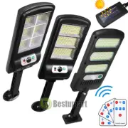LED Solar Street Wall Light Motion Sensor Waterproof Flood Remote Control Lamp