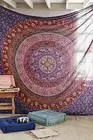 Indian Wall Hanging Mandala Tapestry Hippy Bohemian Queen Bedspread Ethnic Decor