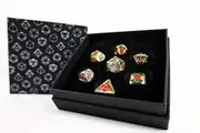 LPG Dice Set - Metal RPG Leadlight (4 Colour/Gold)