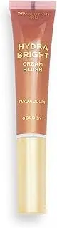 Revolution Beauty London Pro, Hydra Bright Cream Blusher, Contains Hyaluronic Acid and Vitamin E, Dewy Finish, Lightweight Formula, Golden, 12ml