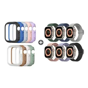 【RHINOSHIELD 犀牛盾】Apple Watch S9/8/7共用 45mm 防摔錶殼錶帶組｜手錶殼+編織錶帶(多色可選)