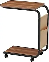 C-Shaped Sofa Side End Table – Elegant & Versatile Living Room C Table, Sturdy Design, Dual-Shelf, Child-Friendly Edges, 15.7x11.8x24 inches