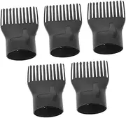 5pcs Hair Dryer with Comb Blow Dryer Hair Diffuser Home Diffusers Hot Air Brush Styler and Dryer Curling Brush Hair Dryer Hair Dryer Sock Diffuser Comb Salon Comb Pa(nylon) Black
