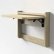 Fold Down Wall Desk with Heavy-Duty Brackets | Retractable Shelf & Foldable Table for Home Office, Study Room | Space-Saving Mounted Design for Apartments