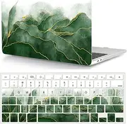 Laptop Hard Shell Case Compatible with New MacBook Pro 16 inch with Liquid Retina XDR Display & Touch ID 2021 Release Model A2485 M1, Plastic Hard Shell Case Cover & Keyboard Cover, Green