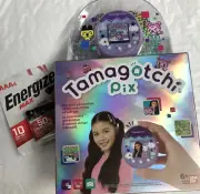 NEW #42902 Interactive Virtual Pet TAMAGOTCHI PIX Bandai PURPLE Camera Games W/b