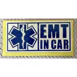 EMT IN CAR 貼紙 / 生命之星貼紙 / 救護員貼紙 / 義消貼紙 / 緊急救護員貼紙