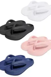 ScarvesMe Women's Solid Color Comfy Lightweight Flip Flor Slide Sandals