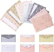 DOITOOL 1Set Floral Letter Paper and Envelope Kit Writing Papers Envelopes Cute Cartoon Design Stationery Set for Office School and Creative Projects