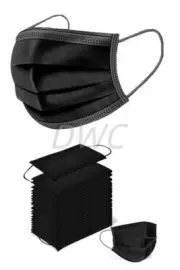 50 Pack Black/Blue/White Disposable Face Mask Ear-loop Mouth Cover USA Seller