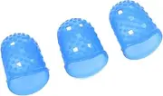Ipetboom 3 Pcs Finger Tips Silicone Thimble Fingertip Grips Fingers Tips Guard Finger Protectors Pads Cover for Paper Sorting, Page Turning, Hand Sewing, Money Counting, Guitar Playing