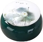 Kitchen Container Ceramic Tea Canister With Lid Home Storage Jar For Loose Tea,Coffee Beans,Herb,Candy,Spices,Nuts For Loose Tea(Green)