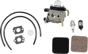 Jecoupoon C1Q-S97 Carburetor Kit Compatible with Stihl FS45 FS55 FS80 FS85 FS80R FS85R FS74 FS76 FS85RX KM80 KM85R String Trimmer Weed Eater C1Q-S186