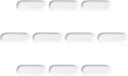 Set of 10, Oval 10.6 inches (27 cm) White Round Plate, 10.4 x 3.7 x 0.8 inches (26.5 x 9.5 x 2 cm) | Setomonohonpo