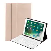 Bluetooth Keyboard & Leather Tablet Case For Ipad Air / Pro 9.7 Three Gear Angle Adjustment Magnetic Sleep Function Abs Brushed Texture Gold